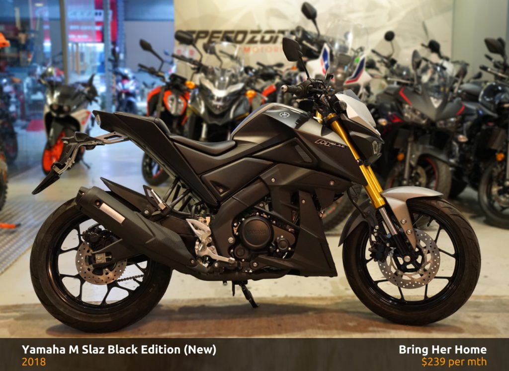 Yamaha M Slaz Black Edition ABS 2018 (New) SG Bikemart Singapore