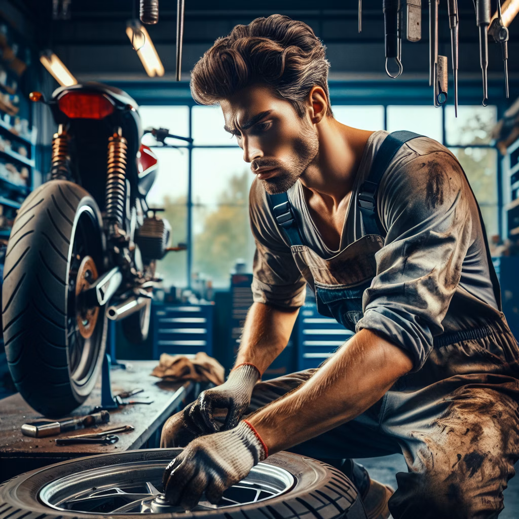 Motorcycle tyre balancing