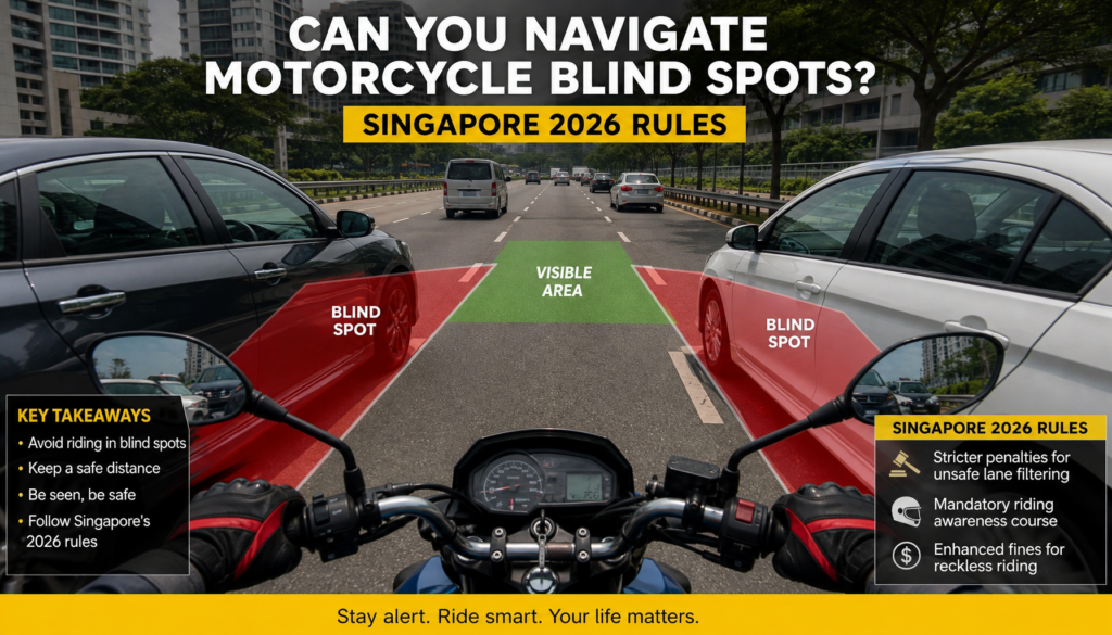 Can You Navigate Motorcycle Blind Spots? Singapore 2026 Rules
