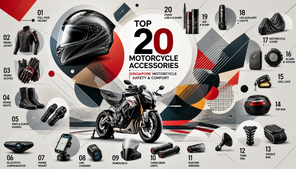 Top 20 Motorcycle Accessories: Singapore Motorcycle Safety & Comfort